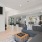 comfortable sectional in front of fireplace in resident lounge
