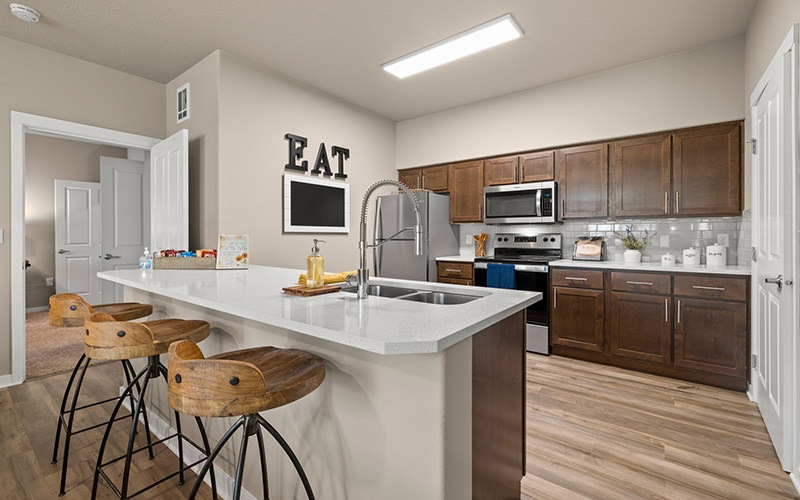 spacious, well lit kitchen and ample counter space