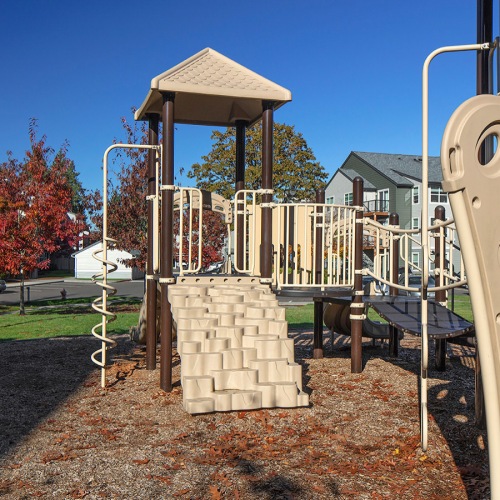 Outdoor Park and Playground outdoor playground with climbing equipment and slides